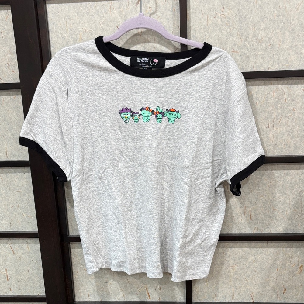 Hello Kitty & Friends Halloween  Graphic T-Shirt with Black Trim